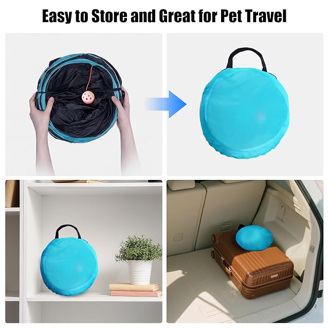 Foto 7 de 8 de Bemodst Túnel para Gatos, 2 vías/3 vías/4 vías/5 vías, Plegable, Juguete para Gatos