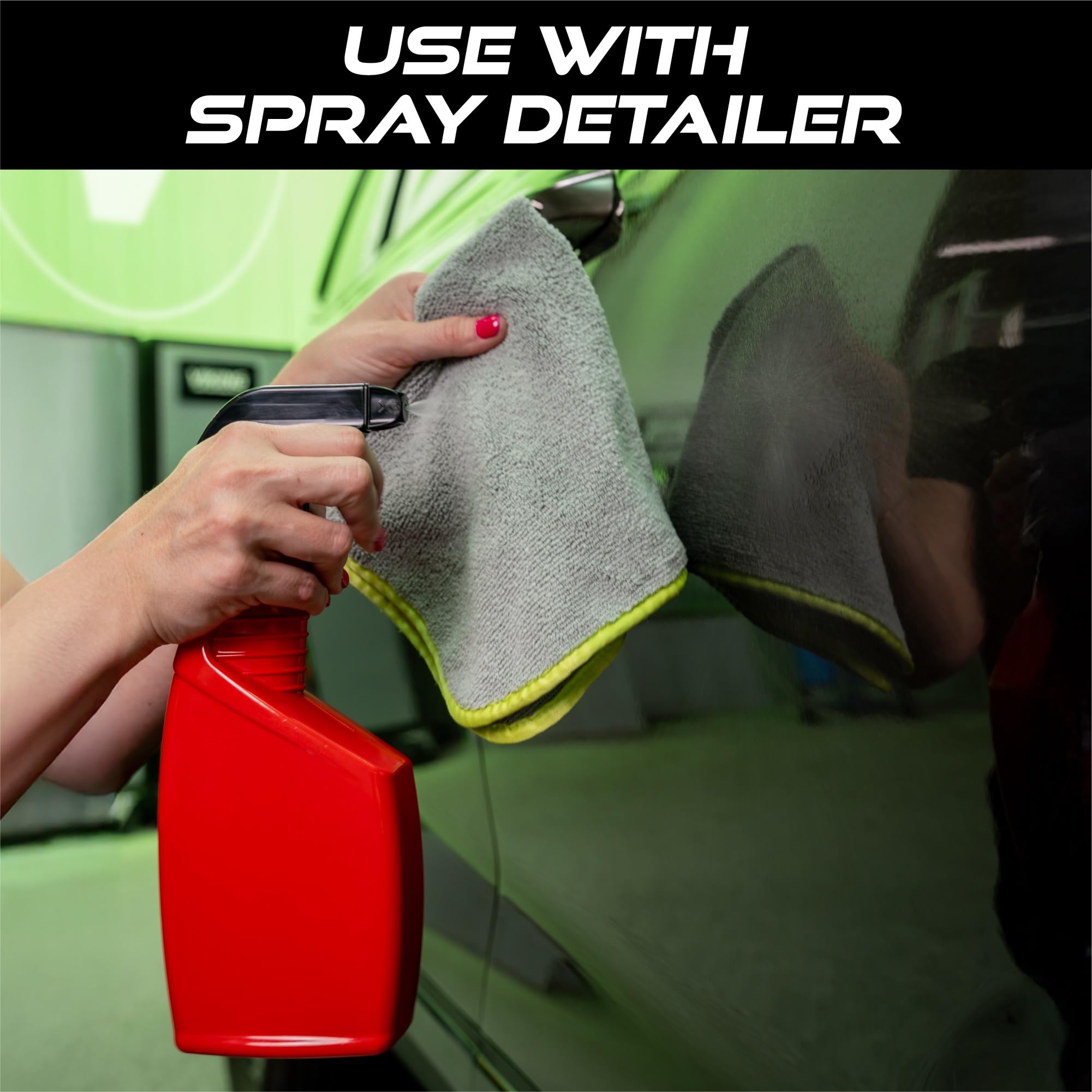VIKING Mikrofaser-Handtuch für den Innen- und Außenbereich, Mikrofasertuch für Auto, professionelle Handtücher für Auto-Reinigungsbedarf oder Zuhause, 350 g/m², Grau, 40,6 x 40,6 cm, 8 Stück