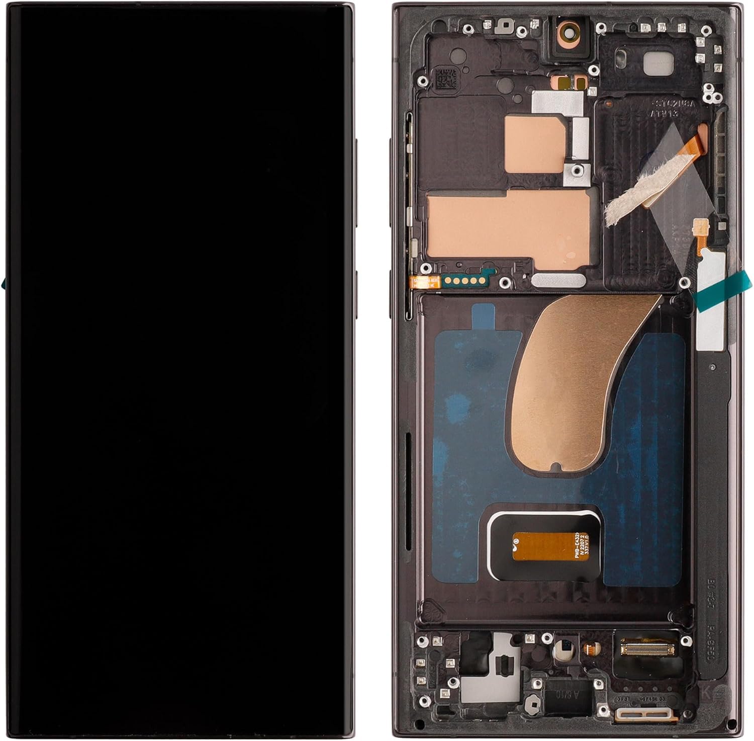 Nowy zamiennik wyświetlacza OLED do Galaxy S23 Ultra SM-S918B z zaktualizowanym zestawem narzędzi naprawczych [z ramką] [obsługa funkcji linii papilarnych]
