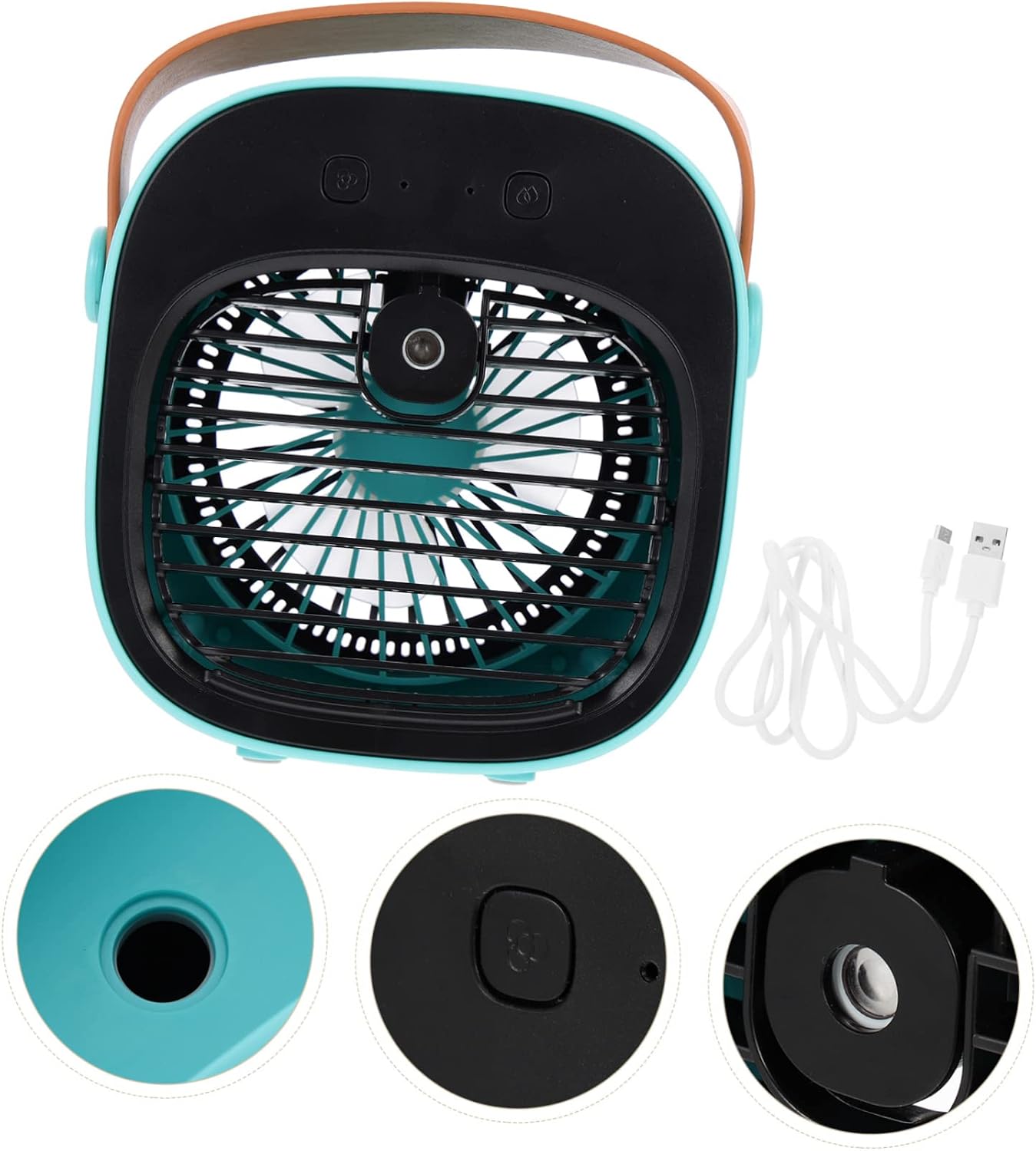 Alipis 1 Set Misting Fan Portable Air Cooler for Office Desktop Fan with Water Tank for Summer Use Convenient Efficient Table Cooling