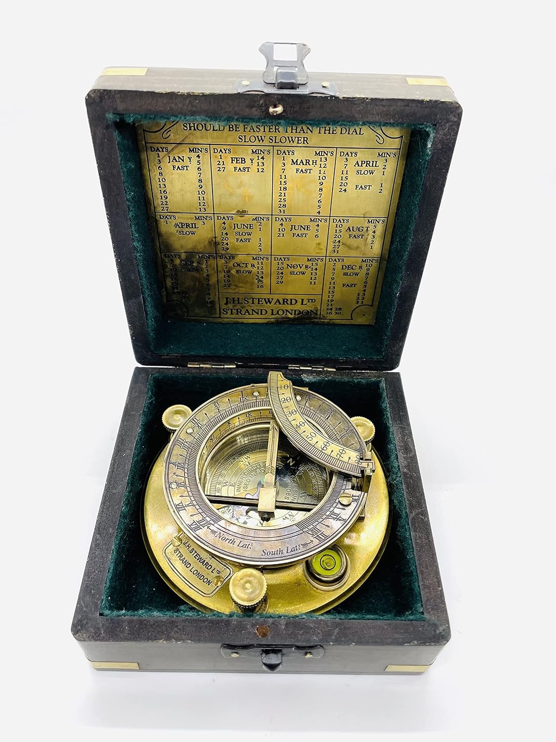 Antique Solid Brass 4-Inch Sundial Compass - Fully Functional, Handmade Nautical Vintage Gift | Maritime Collection by TENABLE Nautical MART 1