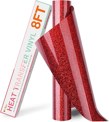 Miniatura 241 de HTVRONT - Rollo de vinilo termotransferible, 12 in x 8 ft, para diseños en camisetas, fácil de cortar y despegar, para planchar y máquinas Cricut