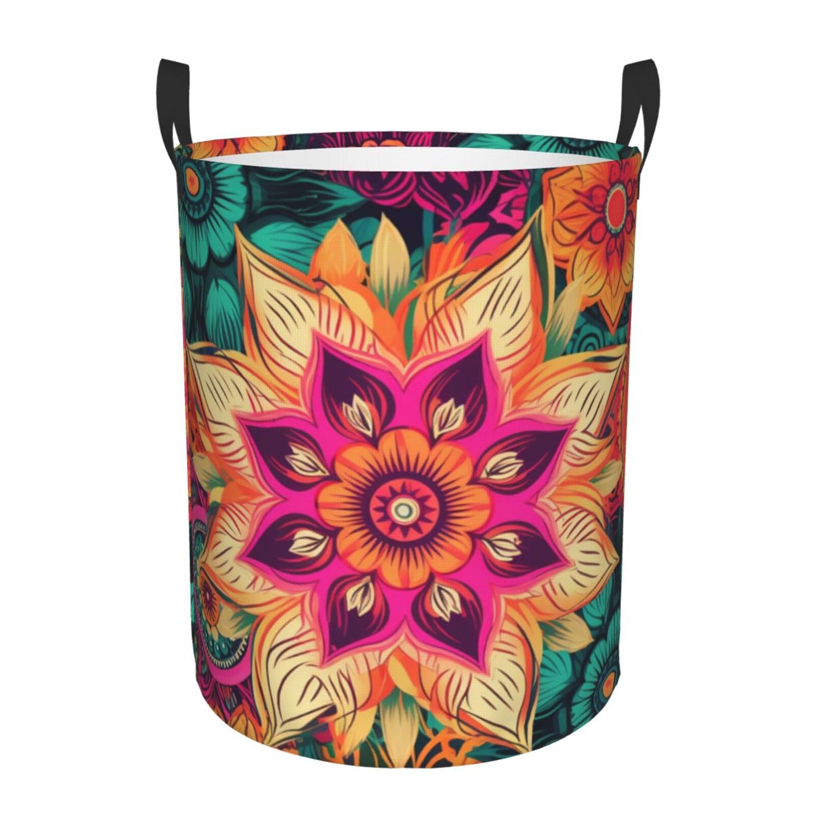 Sac de rangement linge imprimé mandala pour une voiture et chambre ordonnées