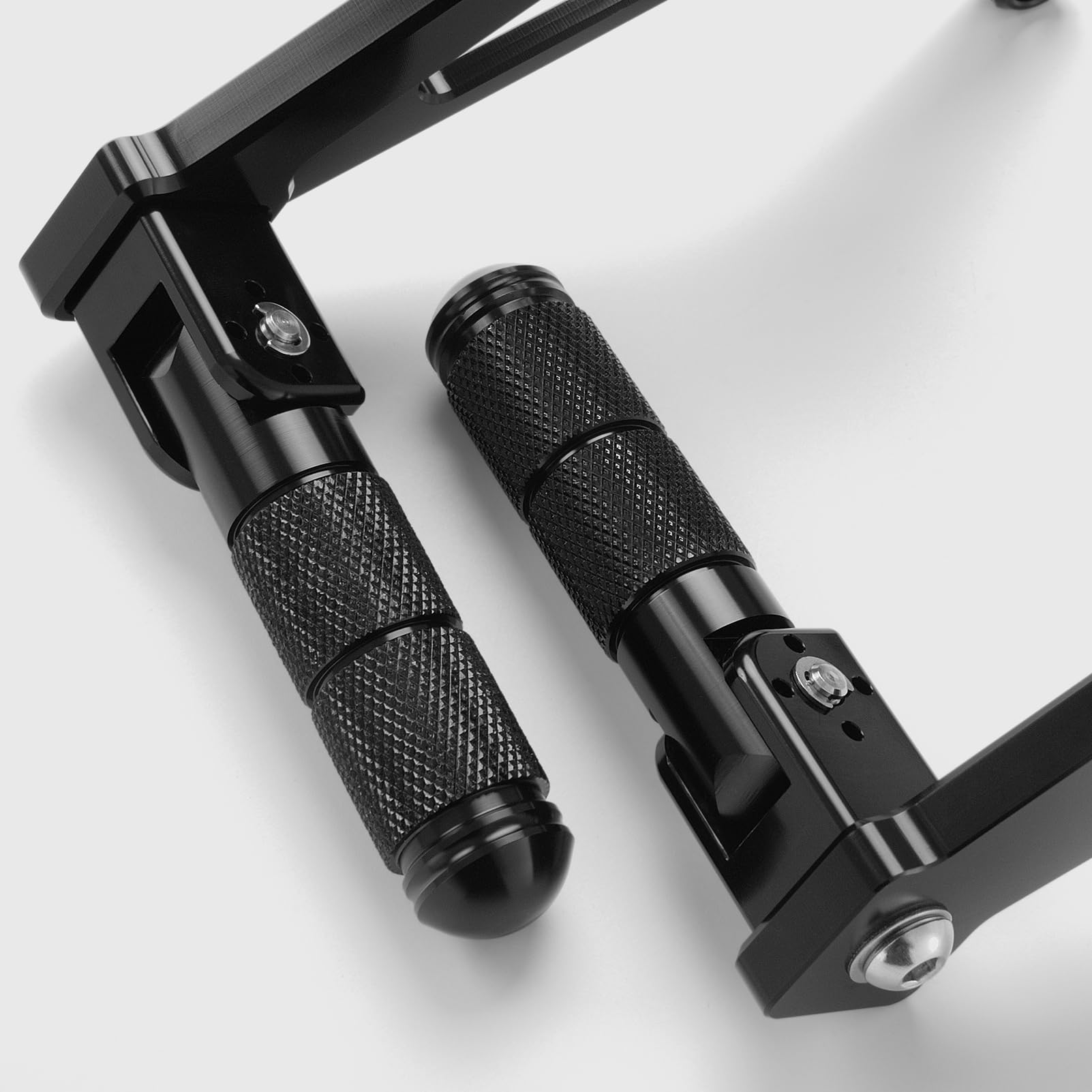 WOOGA Extensiones de clavija de pie trasero de pasajero estriberas extendidas Pedal Reposapiés plegable para Ho&nda Monkey 125 / Z125 Z 125 Accesorios 2018-2025 (JB02/JB03) (Estilo B - Negro)