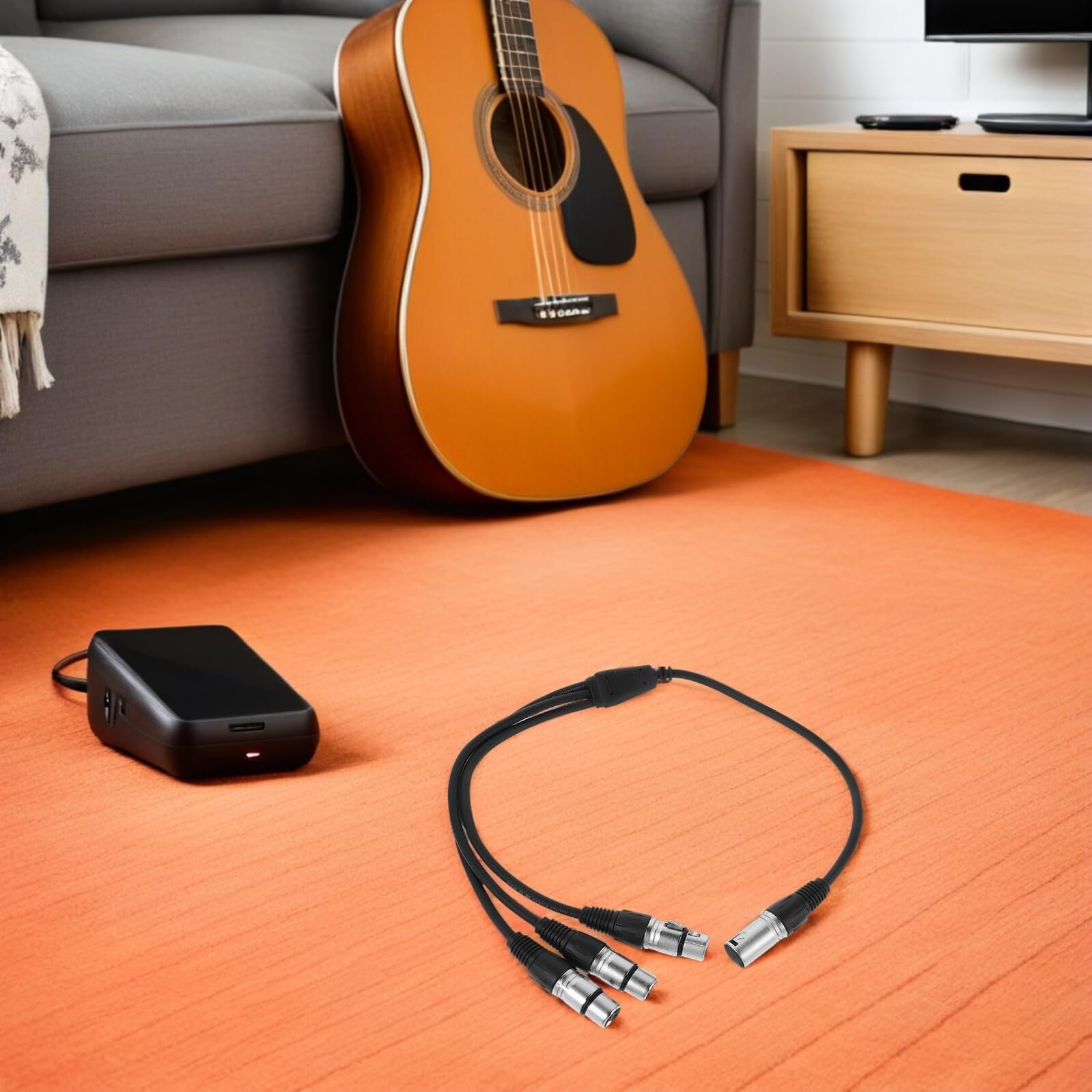 Cavo Splitter Audio Xlr 06 M da 1 Maschio a 3 Femmine Cavo Microfono Bilanciato Connettore Xlr Set 2 Pezzi per Studio Eventi Live e Podcasting
