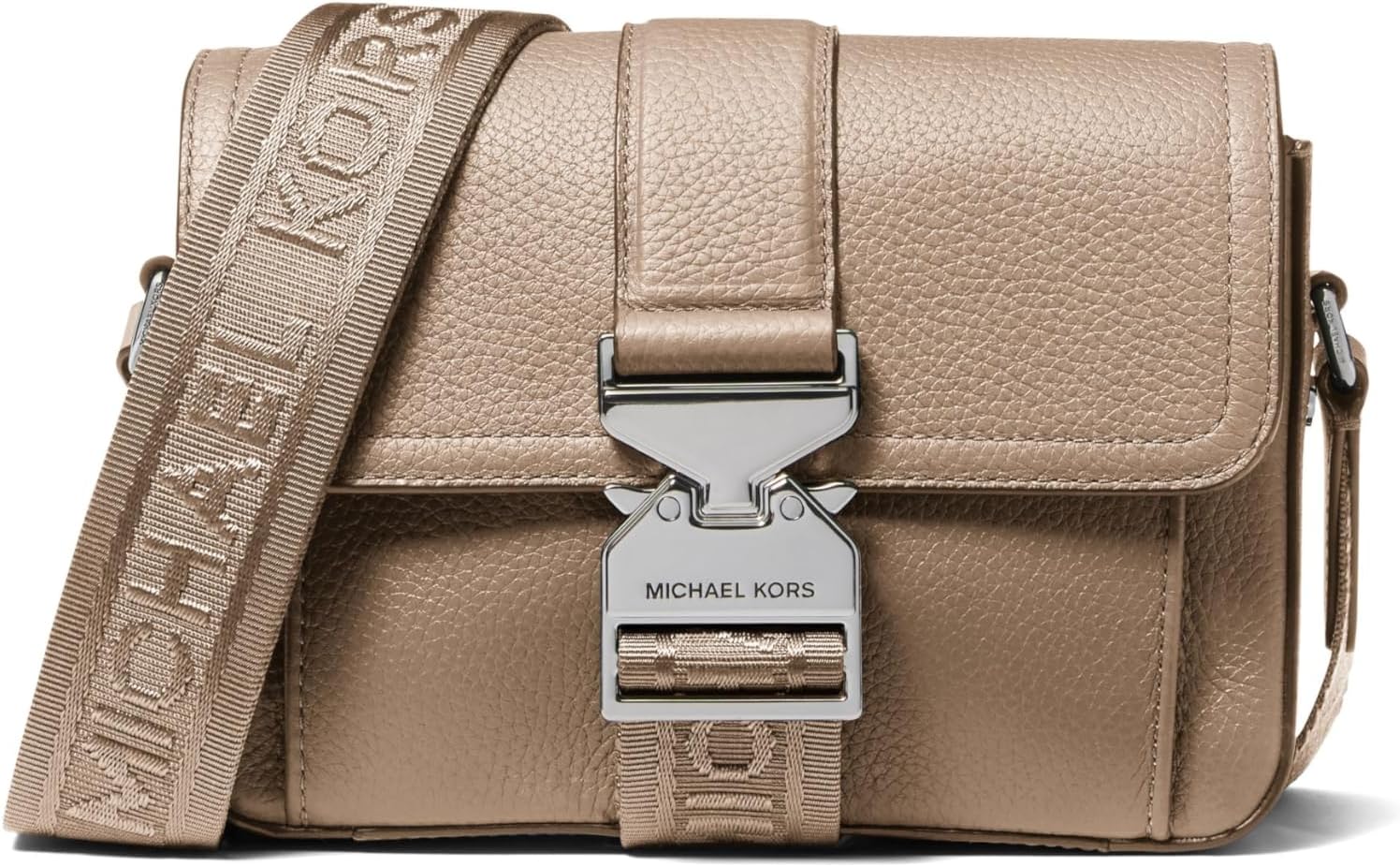 Michael Kors Hudson Aviator Unisex Leather Crossbody Bag - Stylish Everyday Travel Essential