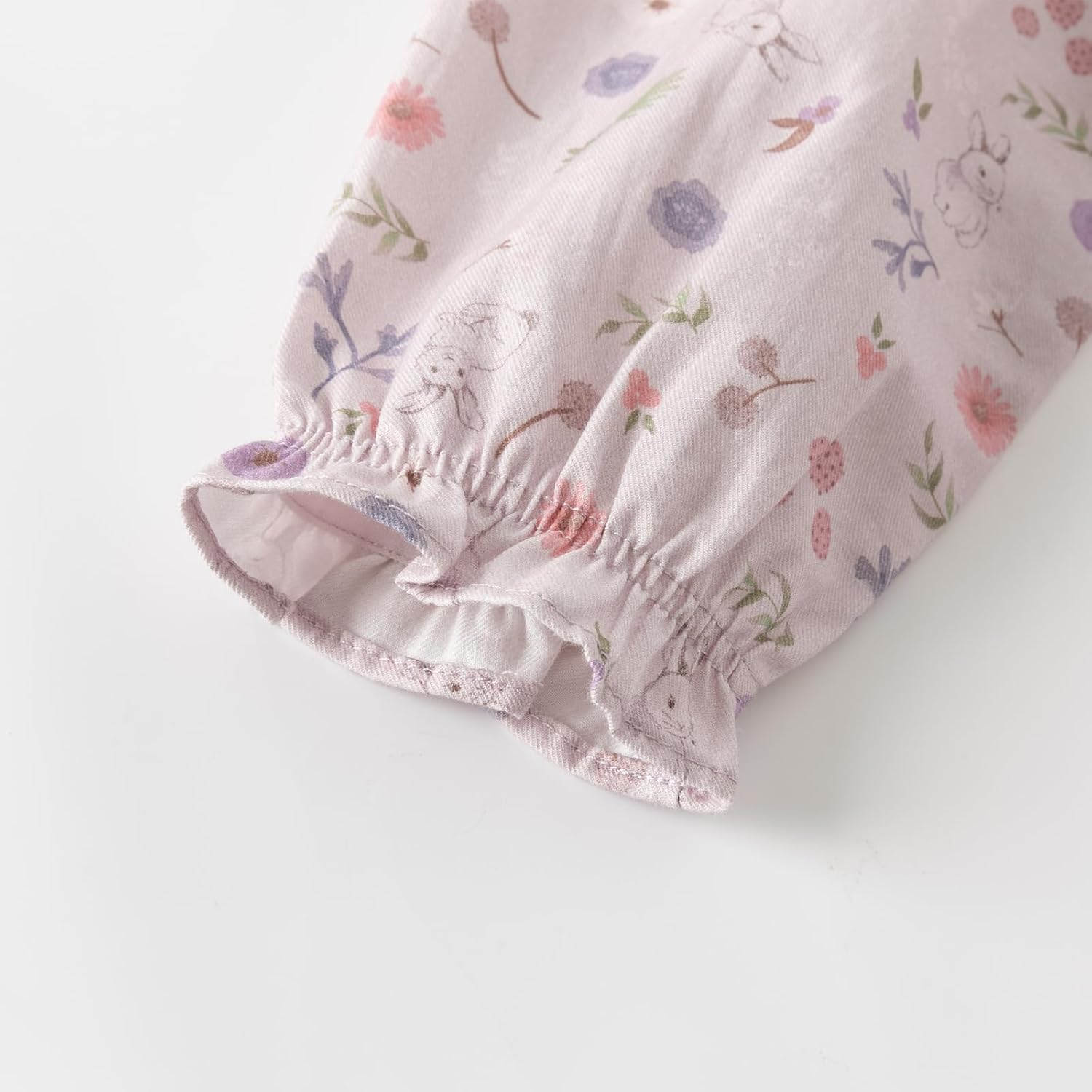 DAVE&BELLA Baby Girl Smocked Dress Long Sleeve Floral Print Sundress with Bag Princess Dress Toddler Cotton Playwear Outfits - Image 6