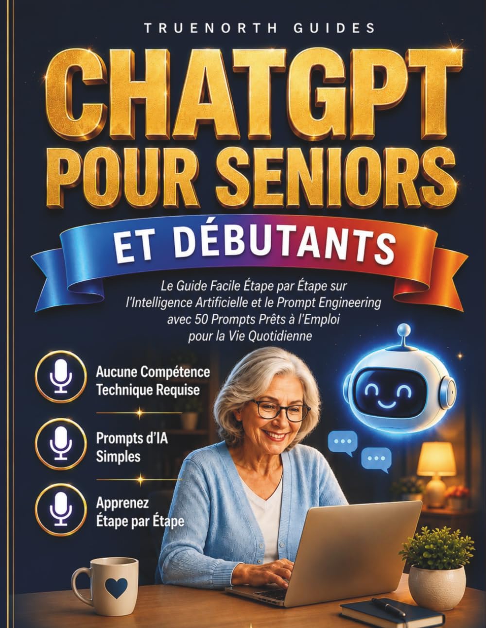 Chatgpt pour Seniors et Débutants: Le Guide Facile Étape par Étape sur l'Intelligence Artificielle et le Prompt Engineering avec 50 Prompts Prêts à l'Emploi pour la Vie Quotidienne