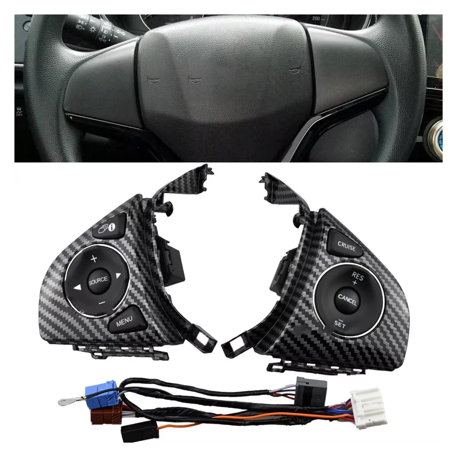 BotónControl Multifunción Volante Para Fit 2015 2016 2017 2018 Audio Radio Control Remoto De Crucero Botón Interruptor Volante