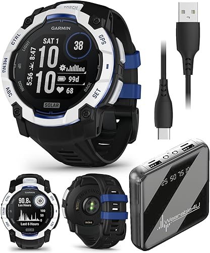 Miniatura 9 de Wearable4U Garmin Instinct 3 45mm, pantalla AMOLED, reloj inteligente GPS resistente para exteriores, bisel reforzado con metal, linterna