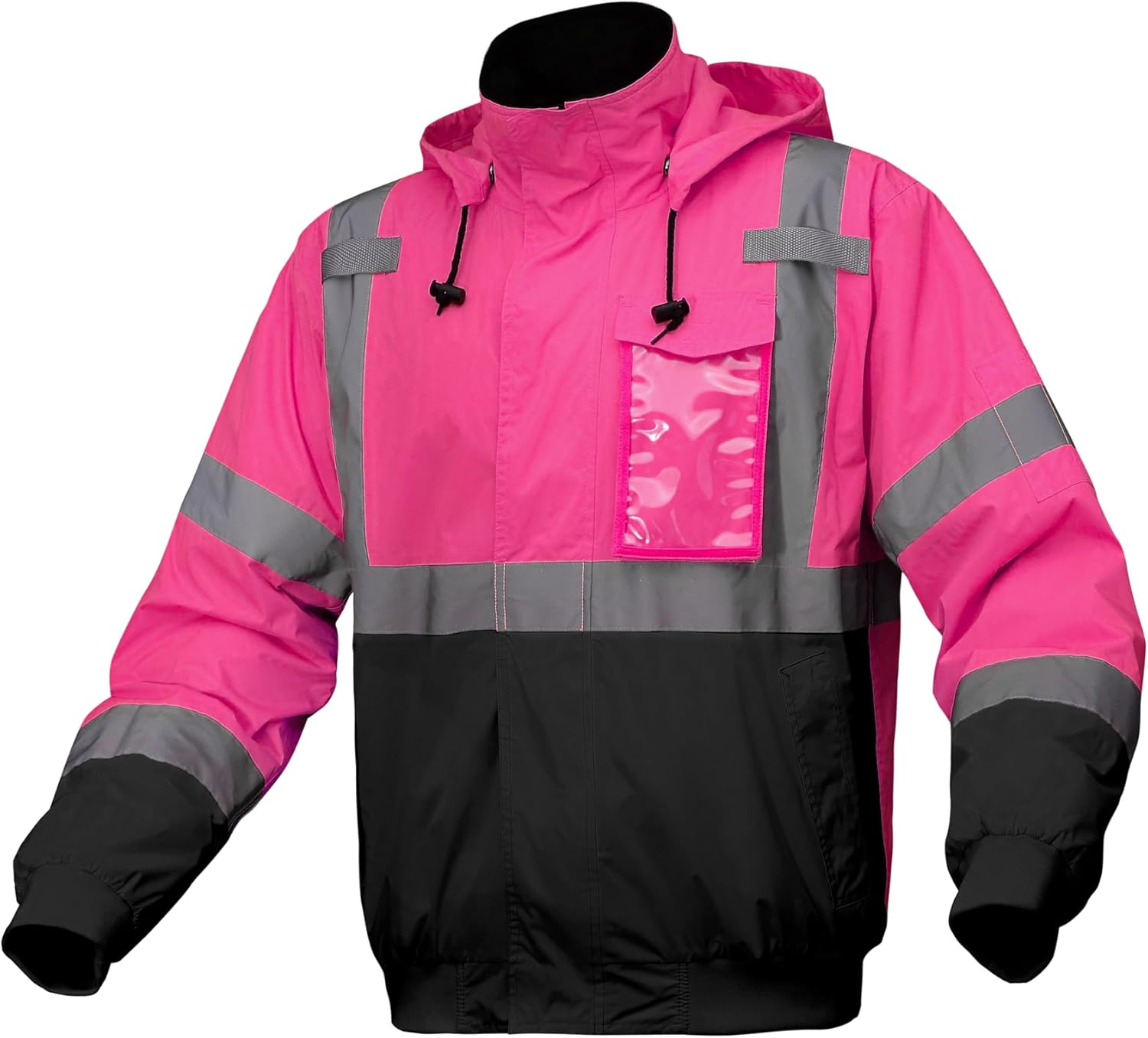 GSS High Visibility Reflective Jackets for Men Women Waterproof Hi Vis Safety Jackets with Pockets - Image 2
