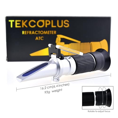 Miniatura 4 de TEKCOPLUS Refractómetro anticongelante 4 en 1, refractómetro de refrigerante con ATC para verificar el sistema anticongelante del automóvil, glicol,