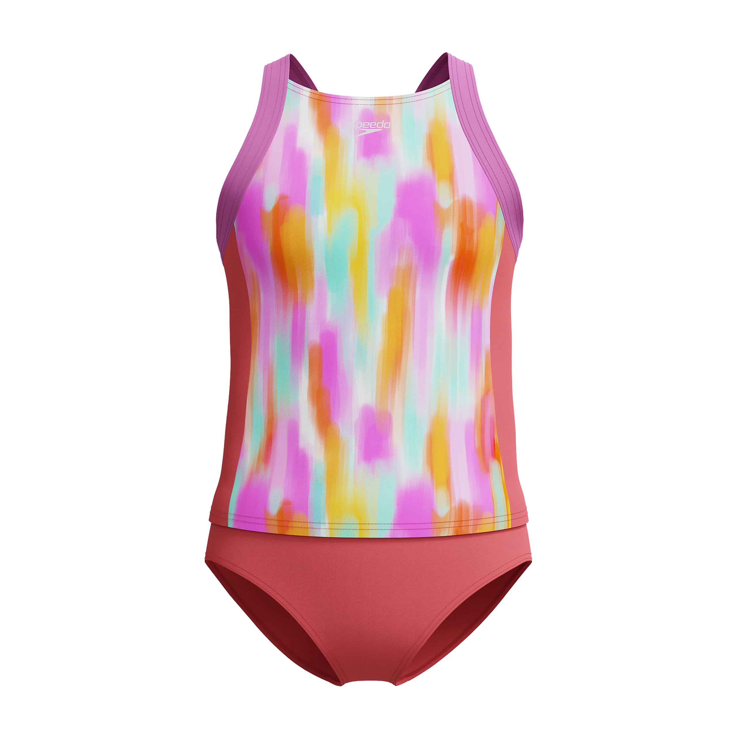 Speedo Swimsuit Two Piece Tankini Thick Strap Set di Tankini Bambine e Ragazze (Pacco da 1)