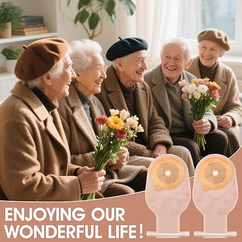 Miniatura 7 de Eyourlife 40 bolsas de colostomía, suministros de colostomía para bolsas de ostomía, bolsas drenables de una pieza con cierre de abrazadera