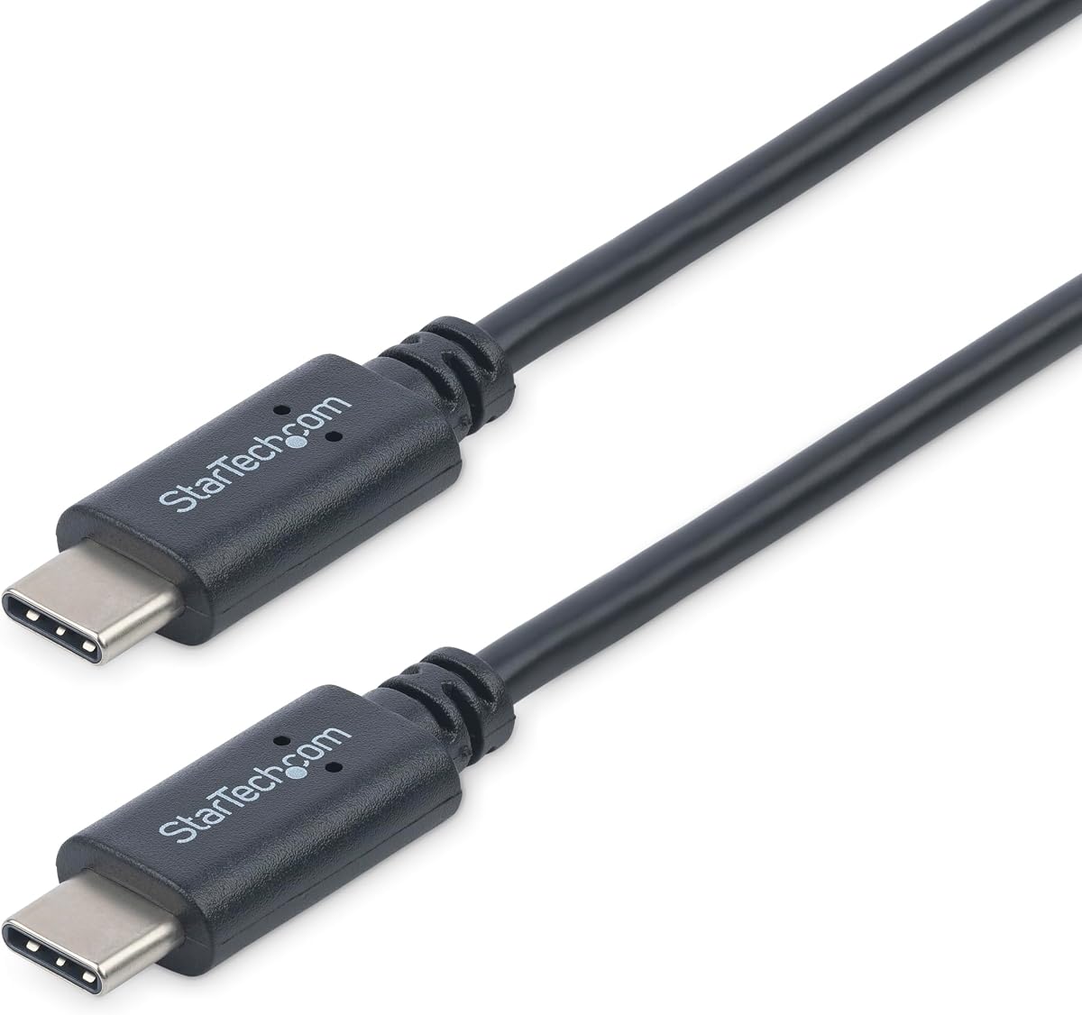 StarTech 3.3ft/1m USB-C to USB-C Charging Cable, 60W PD, Black (USB2CC1M) | Charge and Sync, USB-IF Certified, 2.0 Laptop, Male to Male, Reversible, No video, Thunderbolt 3 Compatible, USB 2.0