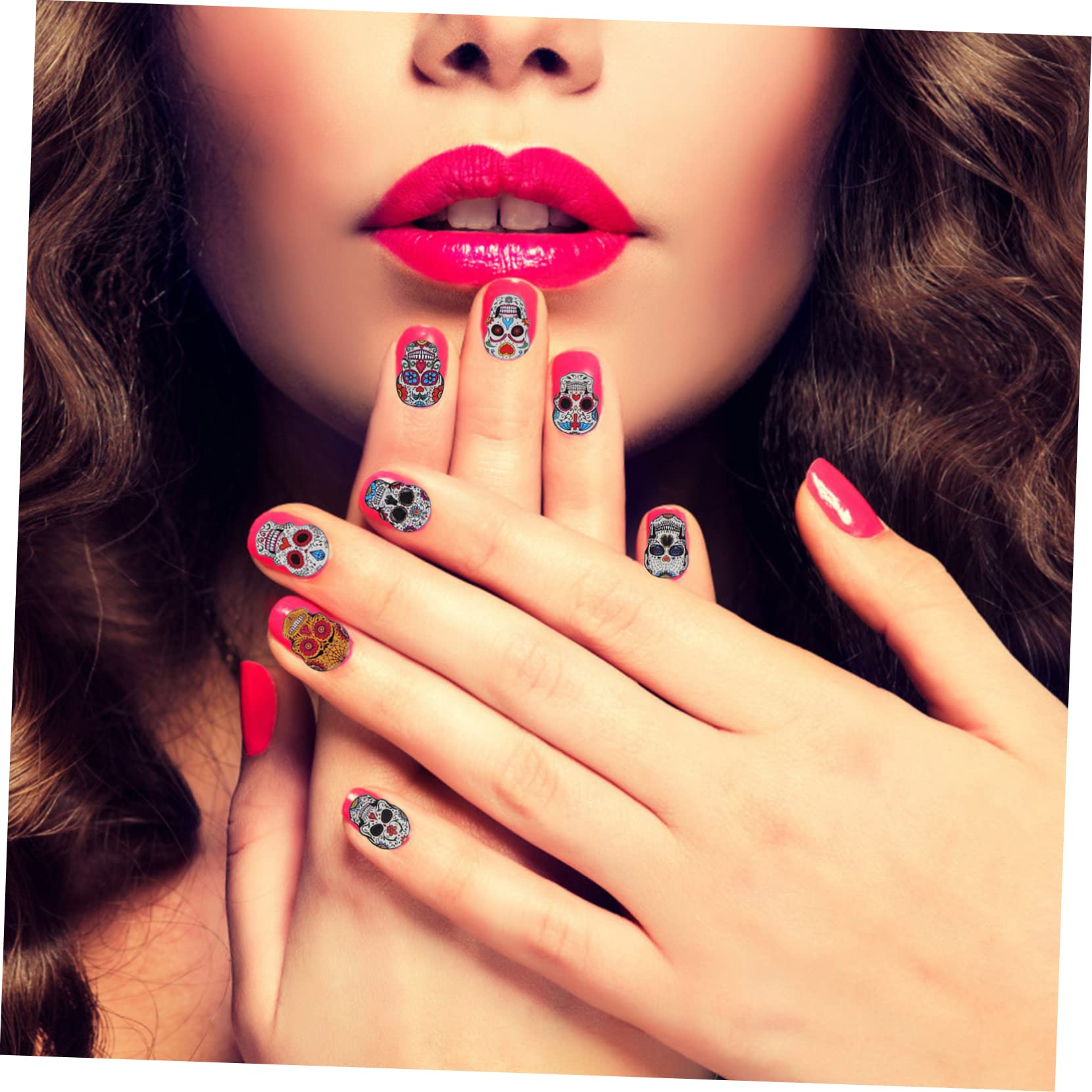 Ipetboom 80fogli Adesivi Per Unghie Halloween Stickers Decorativi Per Nail Facili Applicare Per Manicure Professionali