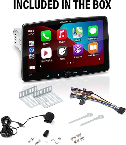 Miniatura 6 de Planet Audio P90CPA Apple CarPlay Android Auto Receptor de coche - Chasis DIN único con pantalla táctil capacitiva de 9 pulgadas, Bluetooth, USB,