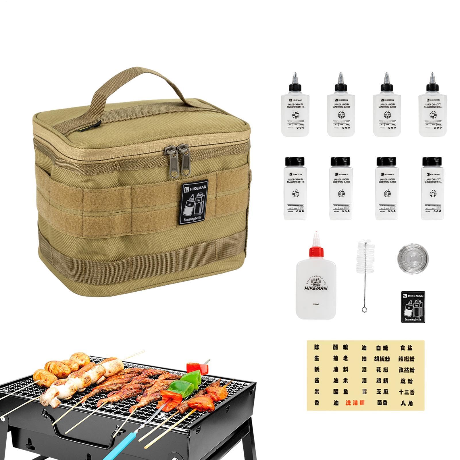 Set di spezie da viaggio, contenitore per spezie da campeggio | 14 contenitori per bottiglie con coperchio spargispezie per conservare spezie e polveri di spezie