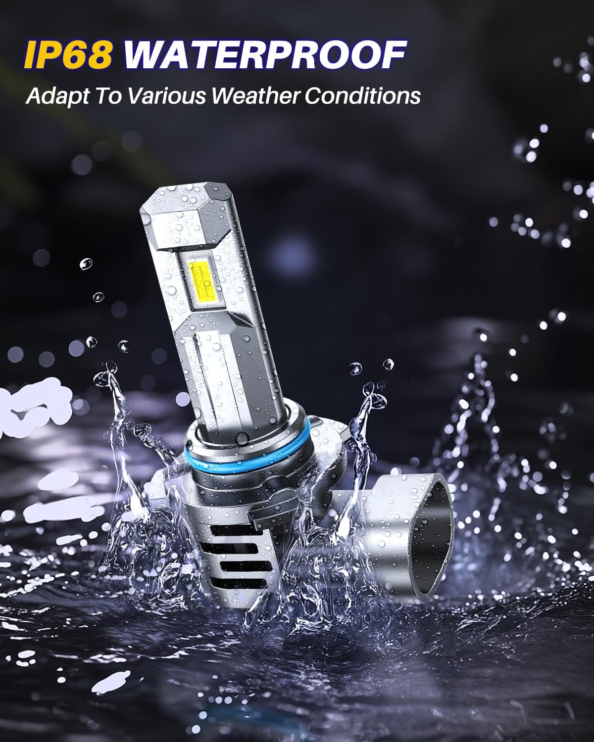 AUTOONE 9005 Bulb, 9 Times Brighter 36000LM 9005 HB3 Bulb, 3 Min Quick Install, 20 Years Lifespan, No Flicker