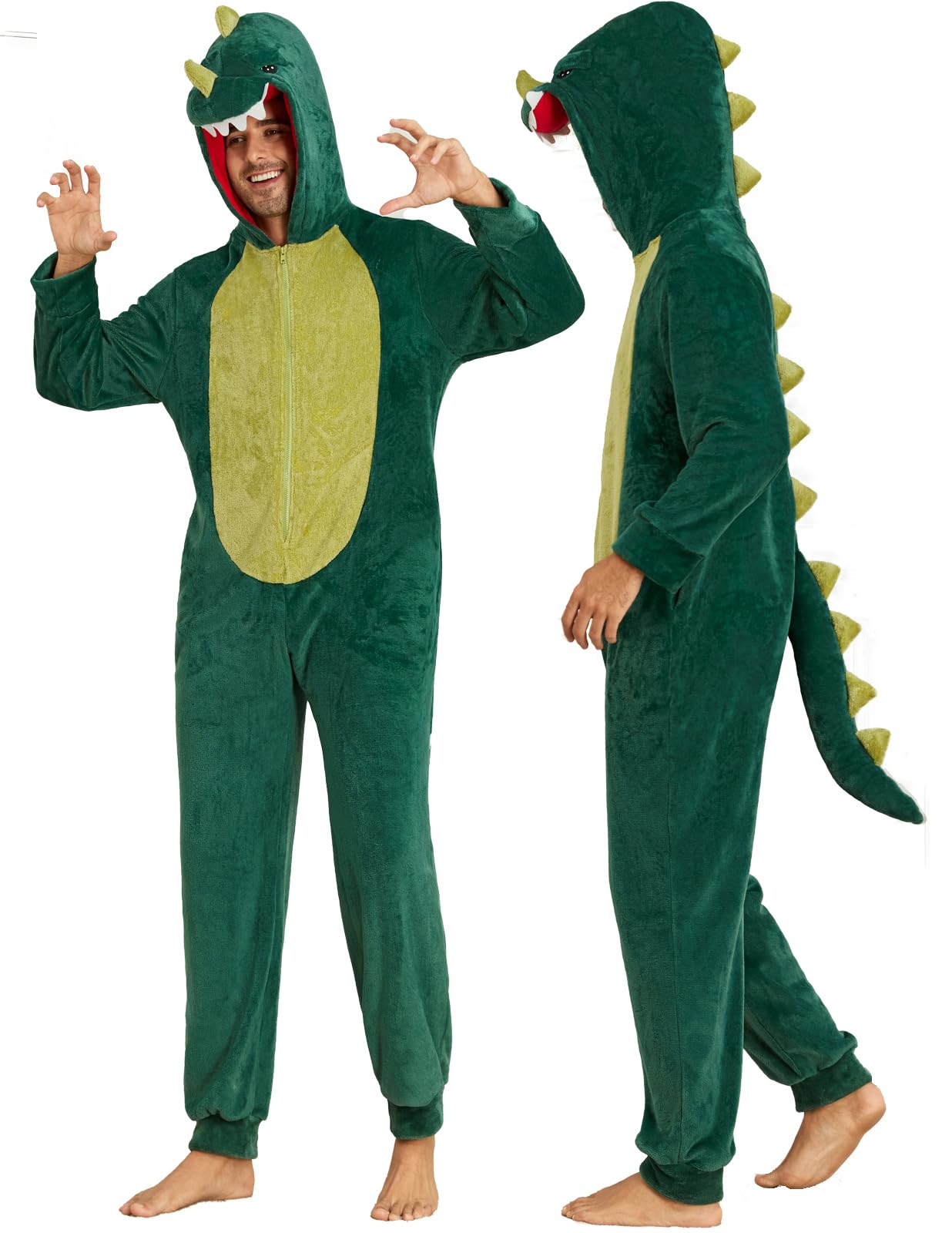 Veseacky Family Christmas Pajamas Matching Sets Adult Onesie Zipper Hooded Footed One-Piece Pjs Jumpsuits