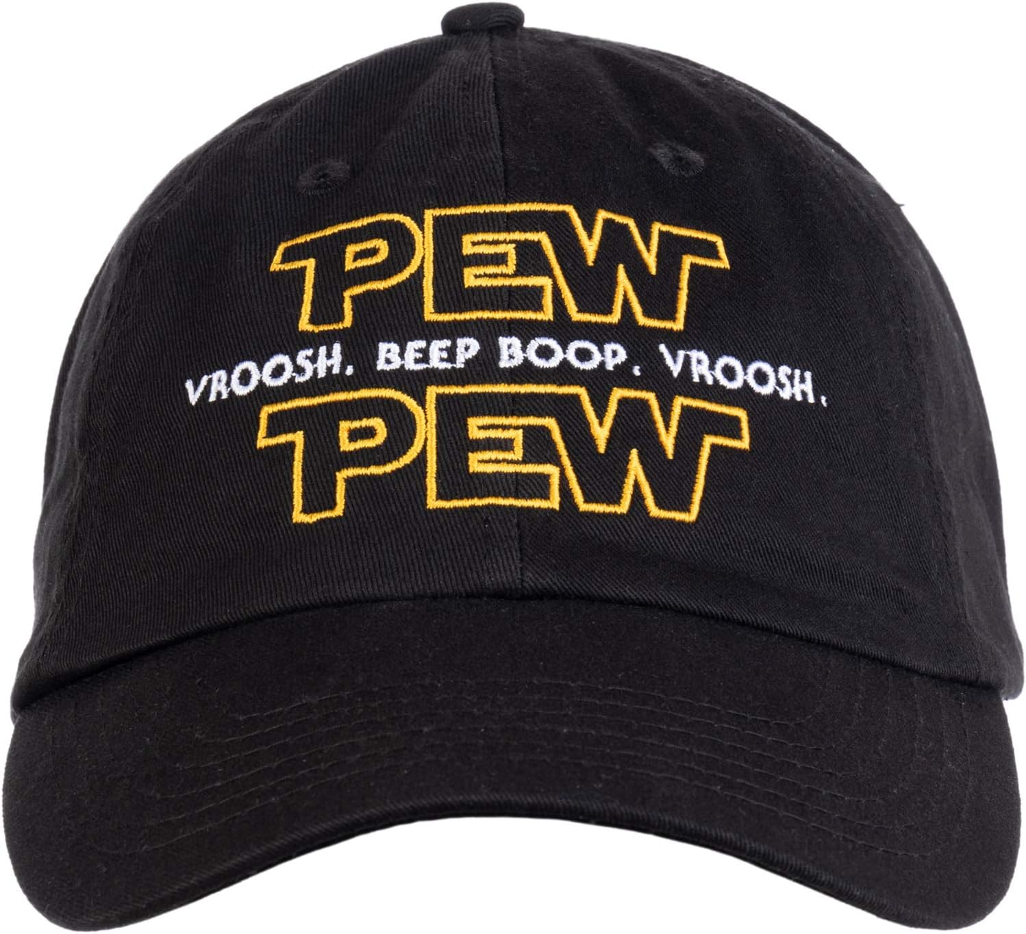 Pew Pew Wars | Funny Sci-fi Space Star Noises Science Geeky Cap, Nerdy Dad Hat - Image 2