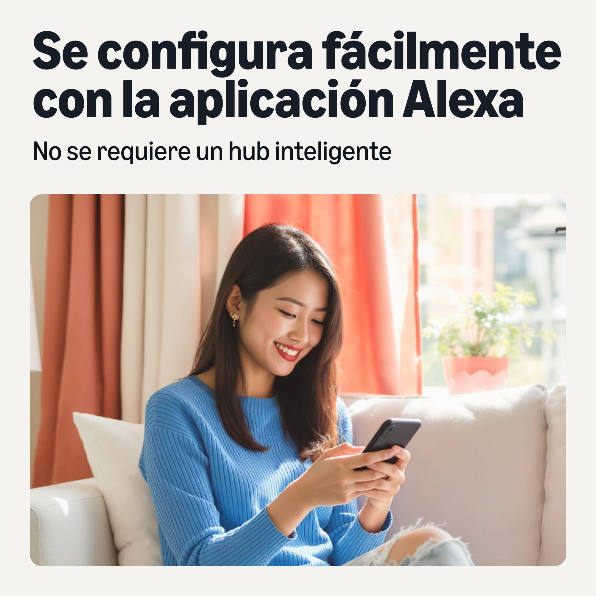 Amazon Basics Bombilla LED de Filamento Inteligente A60, Luz Blanca Ajustable, Wifi de 2,4 GHz, Paquete de 1
