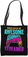 Proud Dad Of An Awesome Streamer Stream Streaming Streamer Tote Bag
