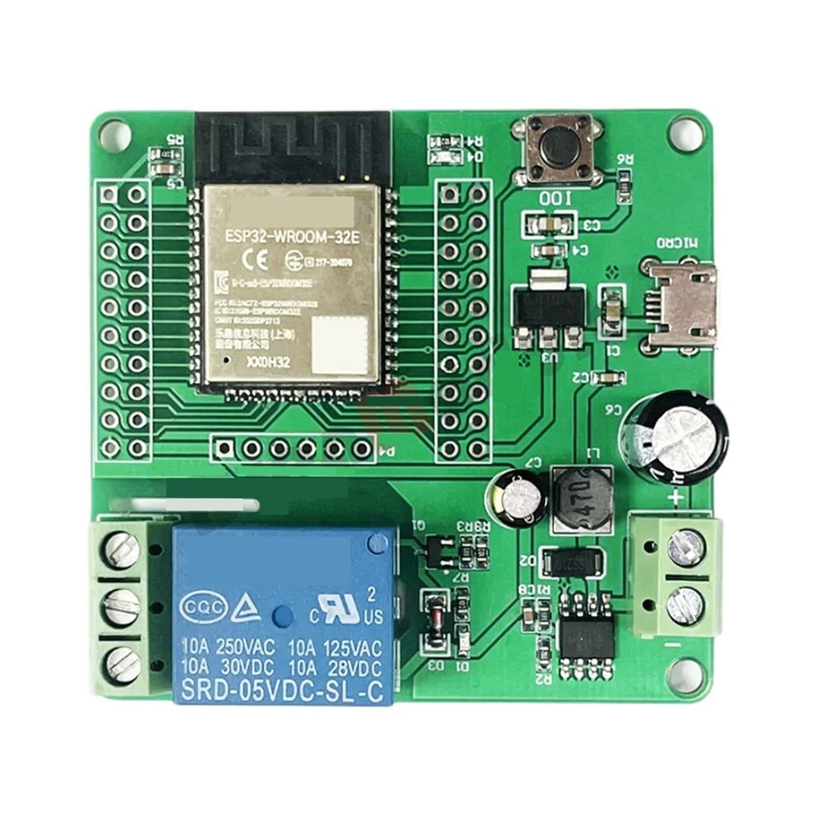 Controlador ESP32-WROOM de relé único para crear sistemas domésticos a medida