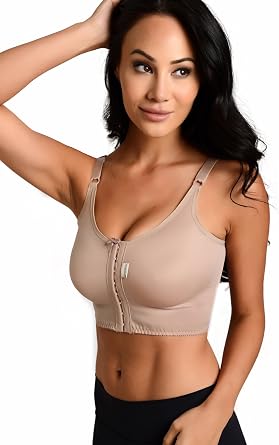 Premium Signature Post-Surgical Front Closure Compression Bras - Adjustable Straps - Wire-Free Design - No Cup Size Required