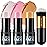 Lezero 3Pcs Contour Stick Makeup Kit, Shades with Matte Finish Highlighter, Blush and Bronzer Stick for Sculpt the Face and All Skin Type, Long Lasting, Smooth, Non-greasy, 2 LIGHT FAIR