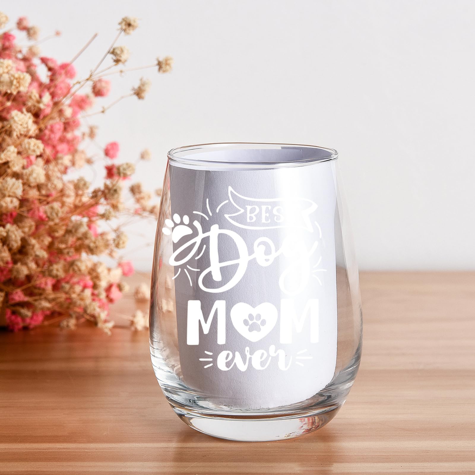 Regalos para mamá de perro para mujer, copa de vino, mejor mamá de perro, cumpleaños, Navidad, día de la madre, regalos para amantes de los perros