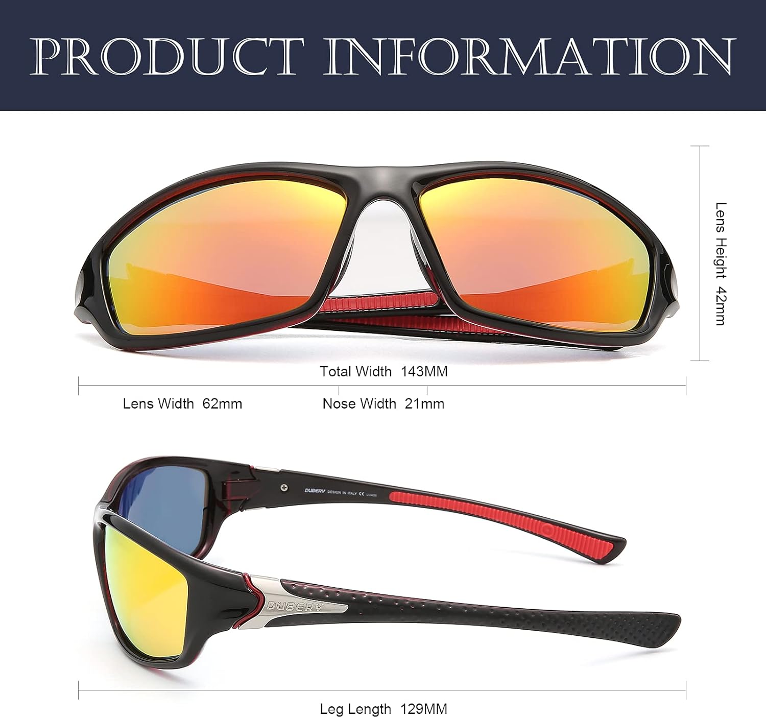 SKYWAY sports sunglasses with polarized lens for men women Cycling Driving Fishing UV400 Protection （black&silver/red） : Sports & Outdoors