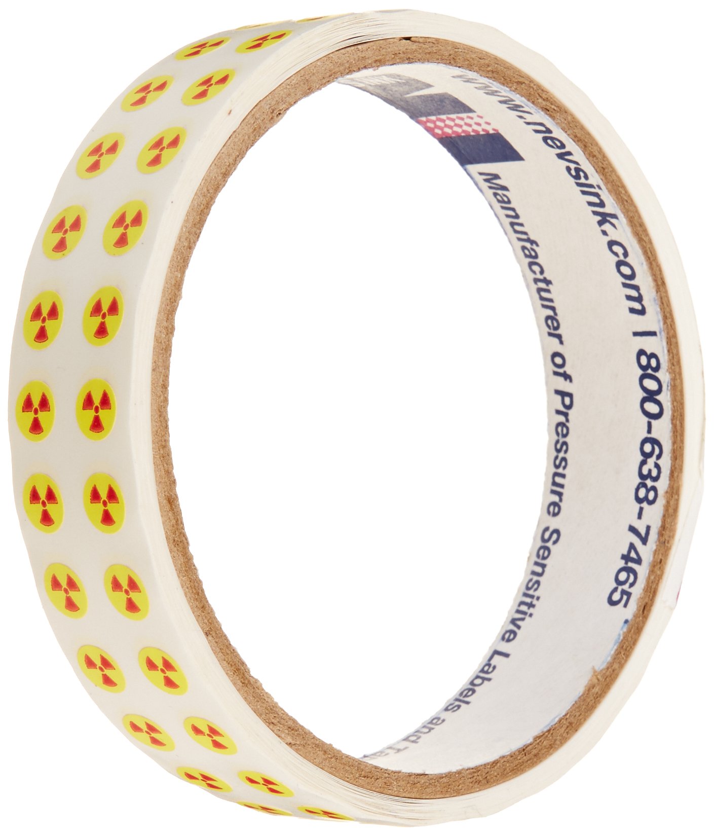 Nev's Ink DOT-14RL-RA Dot Circle Label, Radioactive Indicator (Case of 1000)