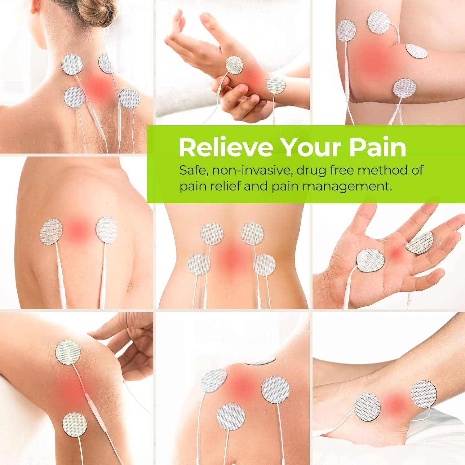 AUVON TENS Unit Replacement Pads, 1.25'' 20Pcs Small Round Reusable Electrodes and Non-Irritating Latex-Free Stim Pads for Knee and Joints with Upgraded Self-Stick Performance for Muscle Stimulator