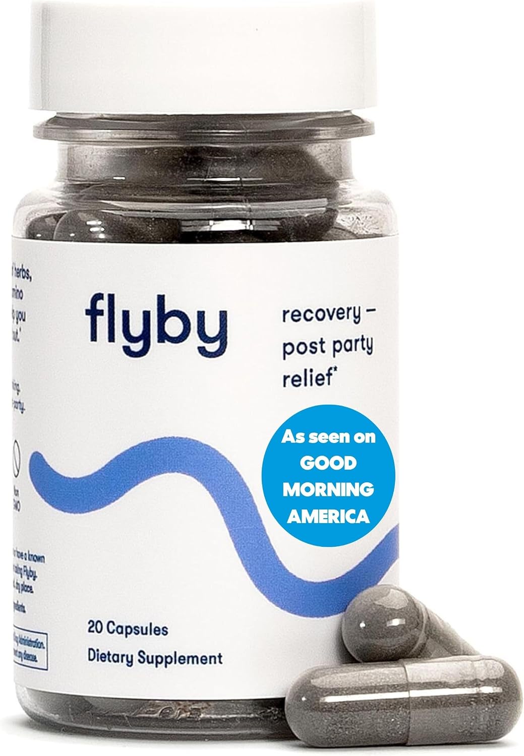 Flyby Recovery Pills - All The Hang, Without The Over!&trade; - Post Party Drinking Essential with Liver Support | Electrolytes, Vitamins & Milk Thistle -Perfect Recovery Kit for All Occasions 20 Count
