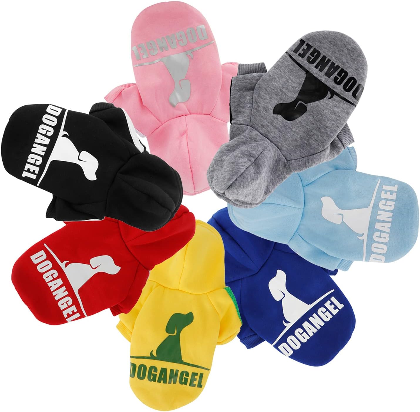 QiCheng&LYS Dog Hoodies Clothes,Pet Puppy Cat Cute Cotton Warm Hoodies Coat Sweater (XS, Grey/Blue) - Image 4
