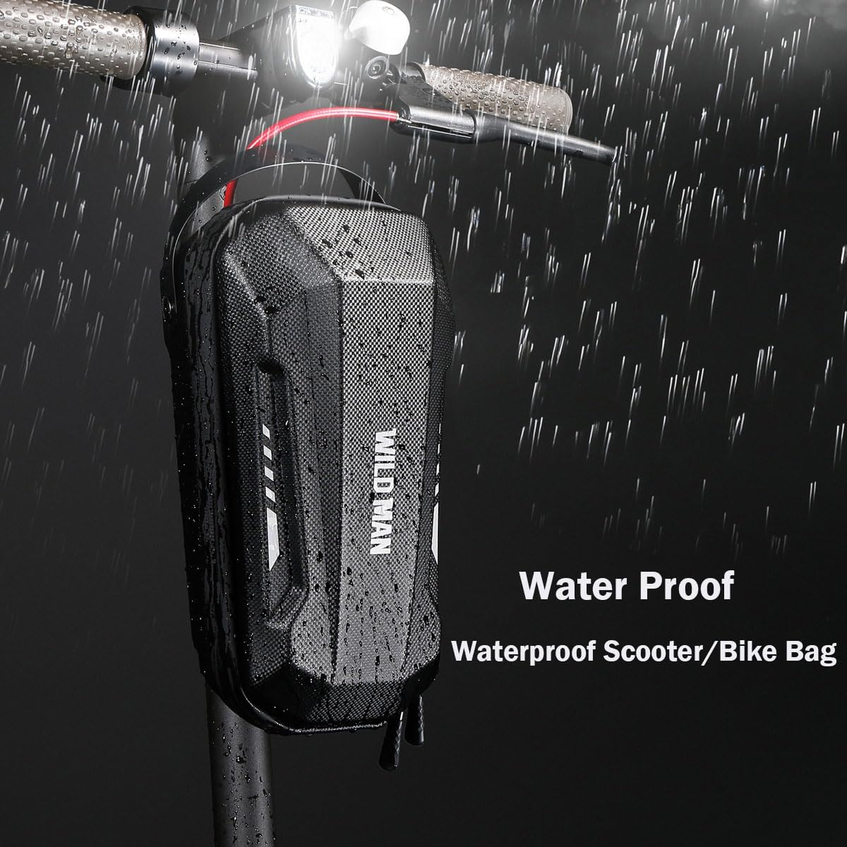 Scooter Storage Bag, Waterproof Scooters Handlebar EVA Hard Shell Bike Front Bag for Carrying Charger Tools Repair Tools