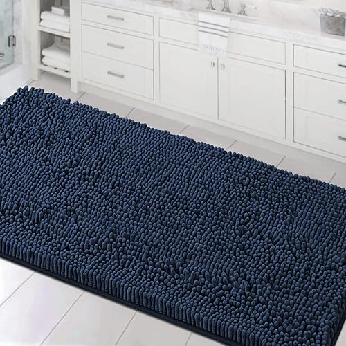 Miniatura 1 de Alfombras de baño Tapetes para baño antideslizante de chenilla de lujo alfombra de baño alfombra extra suave y absorbente Tapetes peludos lavables