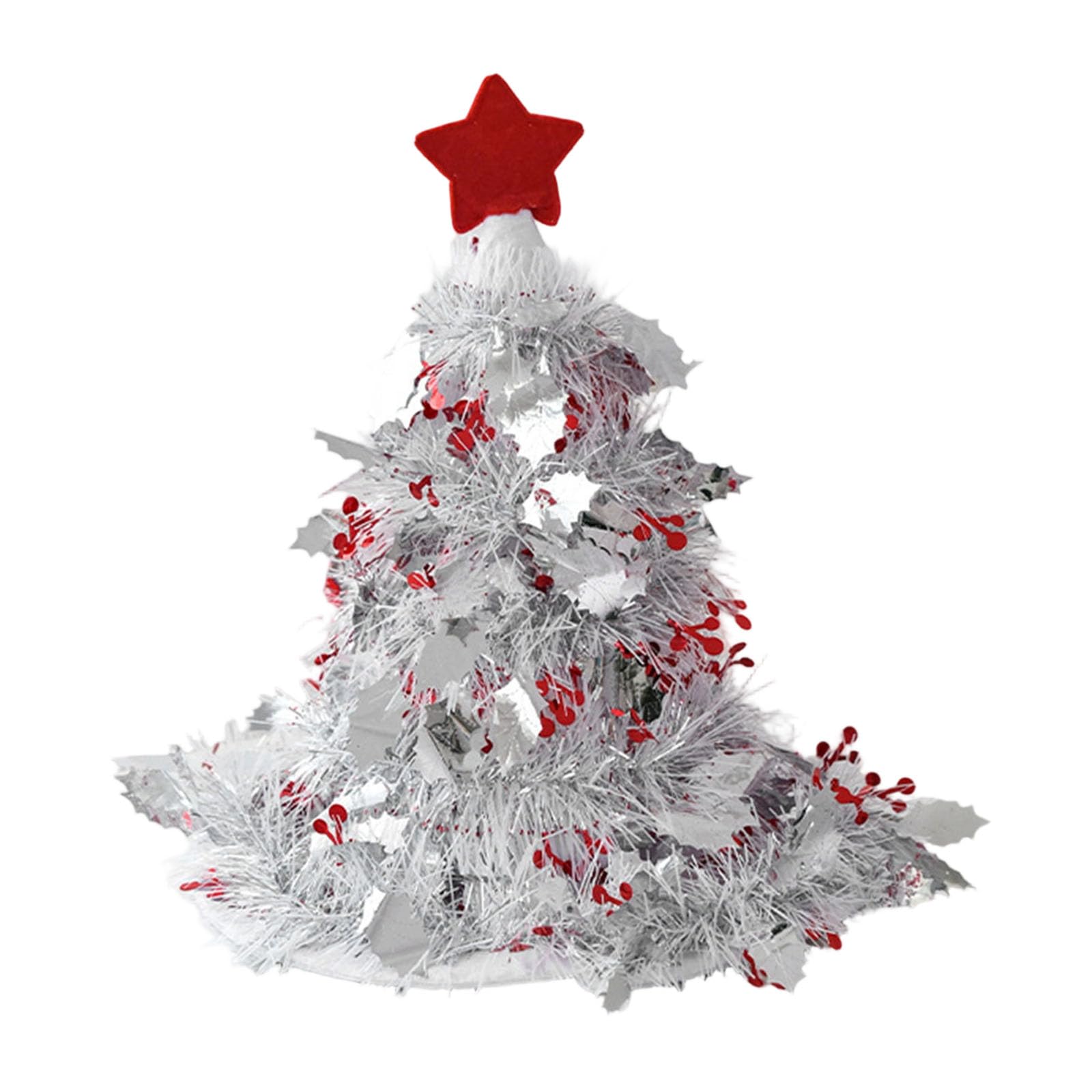 Buxuaaaa A Buxuaaa Holiday Sant Hat Tree Toppers Ornament Multipurpose Christmas Decors Portable Fabric Design Indoor Outdoors Use Sant Hat