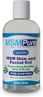 Kala Health MSMPure Max Strength Skin and Facial MSM Gel with Organic Aloe, 8 oz, Preservative Free, Made in the USA