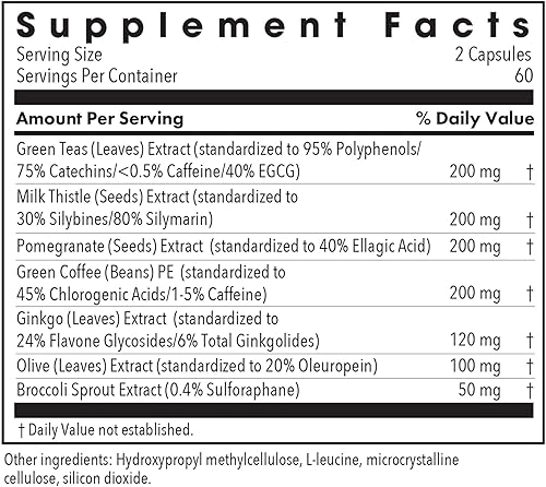 Miniatura 2 de Allergy Research Group Suplemento Nrf2 Renew - Activador Nrf2, sulforafano puro, extracto de té verde natural, cápsulas vegetarianas orgánicas - 120