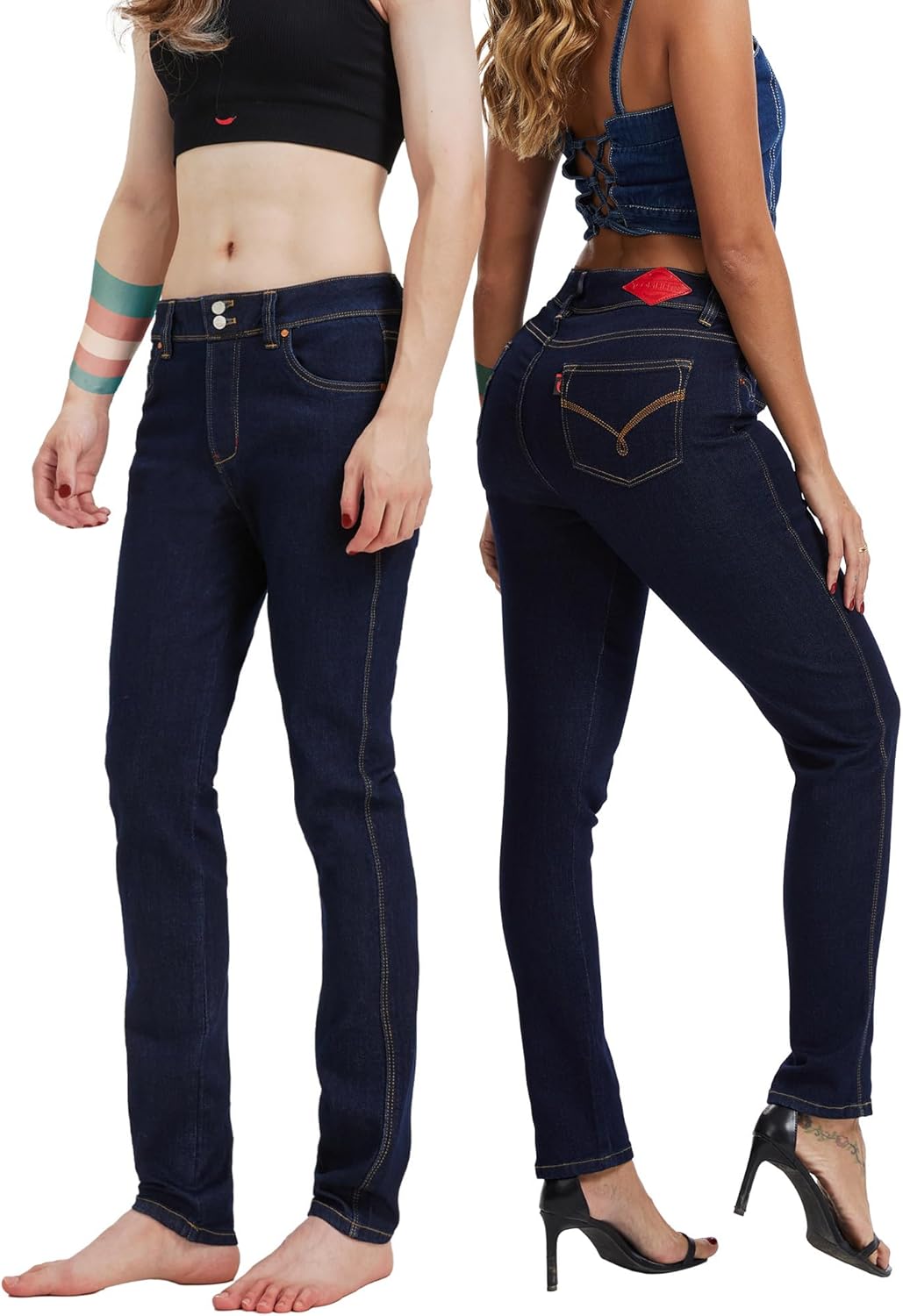 Tucking Shaping Skinny Jeans for Trans Women MTF Non-Binary, Comfort Tuck