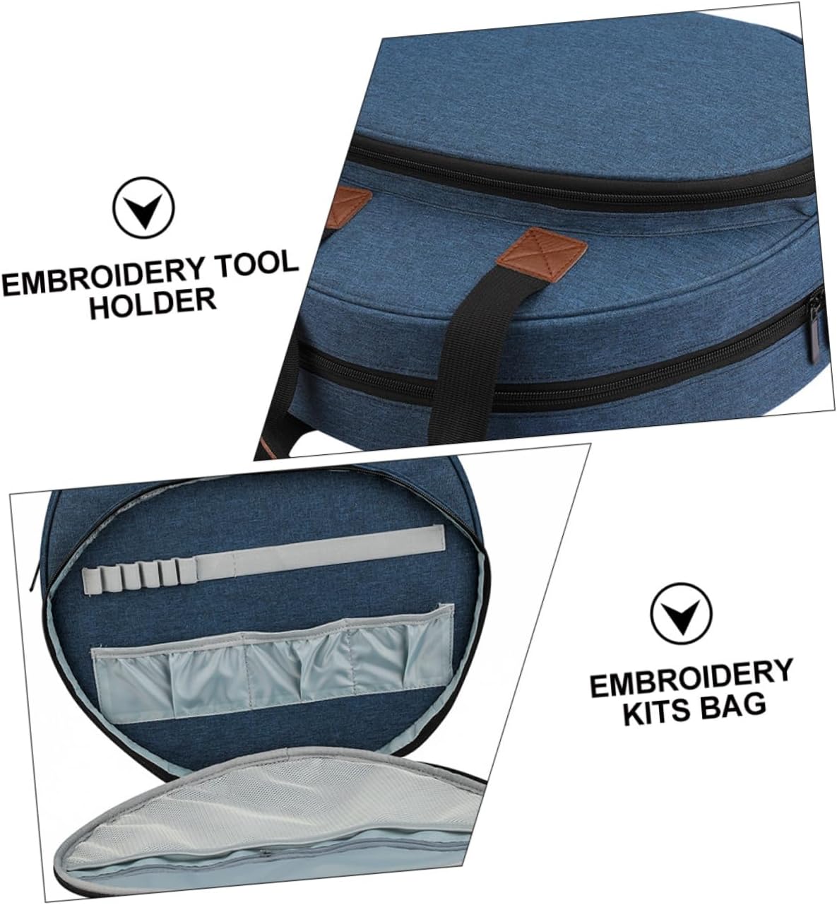KONTONTY 1pc Multifunctional Embroidery Tool Storage Bag Versatile Sewing Tote for Cross Kits and Accessories for Travel and Daily Use