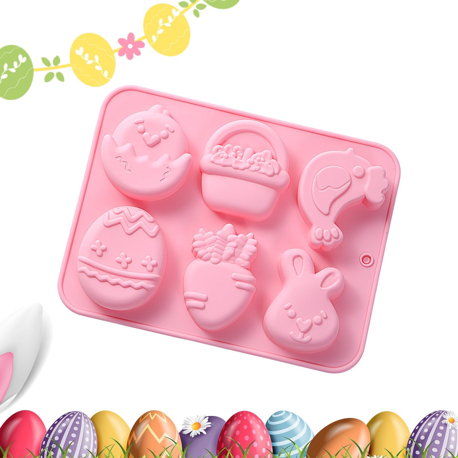 Easter Baking Molds Silicone,Handmade Nonstick Craft Casting Tools,Resin Mold | For Making, Ice Cream, Cake Decoration, Gummies, Fudge, Sweets And Jelly