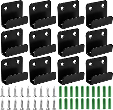 12Set Mirror Clips Mounting Brackets Mirror Hanger Inner Width 10mm | Stainless Steel U Brackets Mirror Holder Clips, Heavy Duty Mirror Hangers Tile Display Mirror Brackets for Wall Mounting