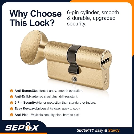 SEPOX® Keyed Alike Euro Cylinder 60mm 30/30 4 Double 3 Thumb Turn Cylinders