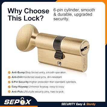 SEPOX® Keyed Alike Euro Cylinder 60mm 30/30 4 Double 3 Thumb Turn Cylinders