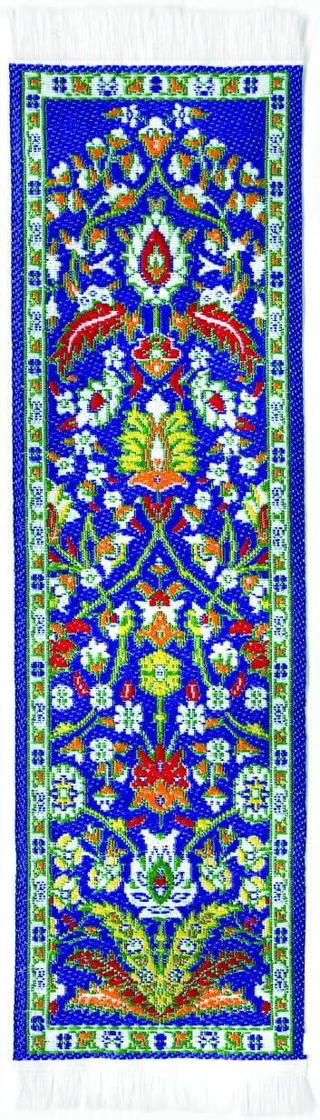 Oriental Carpet Bookmarks Blue Kayseri - Authentic Woven Fabric, 1 Piece