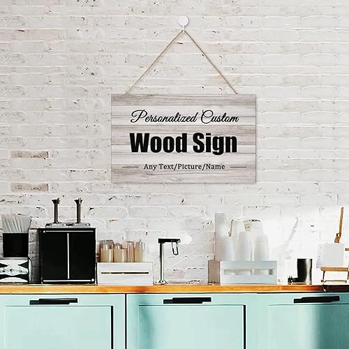 Miniatura 8 de AXKEUDO Letrero de madera rústica personalizado para colgar en la pared, decoración del hogar para exteriores, nombre de familia, boda, aniversario,