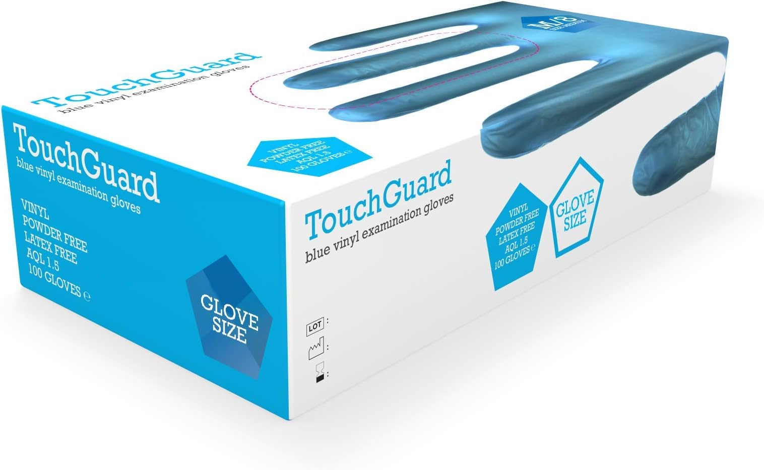 Disposable Gloves Blue Vinyl - Latex and Powder Free - Multi-Purpose - Food Grade Gloves - Extra Strong Gloves - Box of 100 - Size S